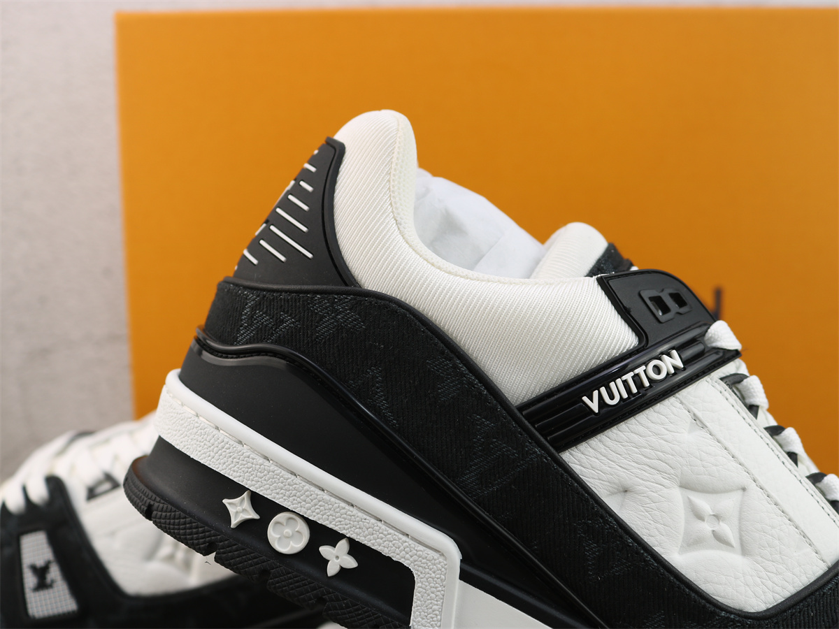 LV Trainer Sneaker Black White